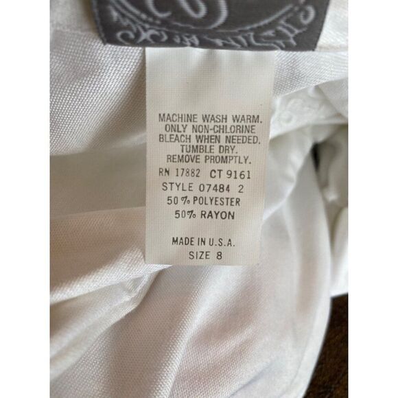 Vintage Lemaj Le Maj Dress Girls Size 8 Short Sleeve Withe Pink Bow USA - Picture 5 of 6